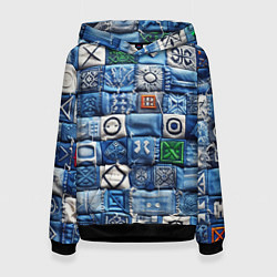 Женская толстовка Геймерский пиксельный пэчворк