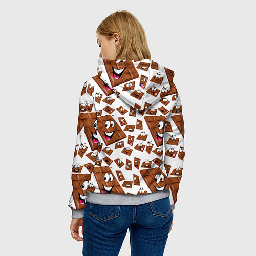 Женская толстовка Позитивные шоколадки / 3D-Меланж – фото 4