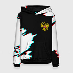 Женская толстовка Герб глитч краски