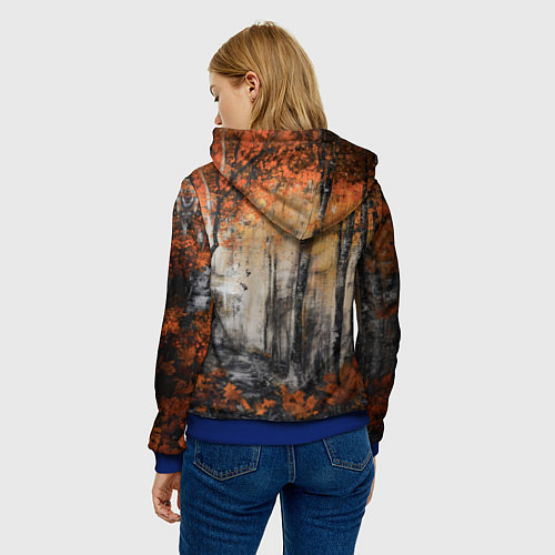 Женская толстовка Серый лисёнок / 3D-Синий – фото 4