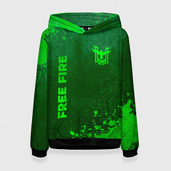 Женская толстовка Free Fire - green gradient вертикально