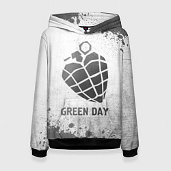 Толстовка-худи женская Green Day - white gradient, цвет: 3D-черный