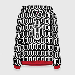 Толстовка-худи женская Juventus fc pattern, цвет: 3D-красный