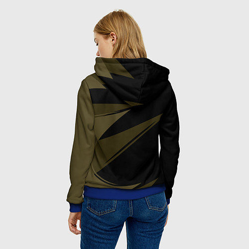 Женская толстовка Золотой удав / 3D-Синий – фото 4