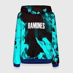 Женская толстовка Ramones fire rose