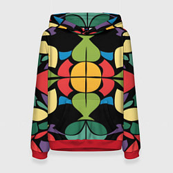 Женская толстовка Калейдоскоп на темном фоне