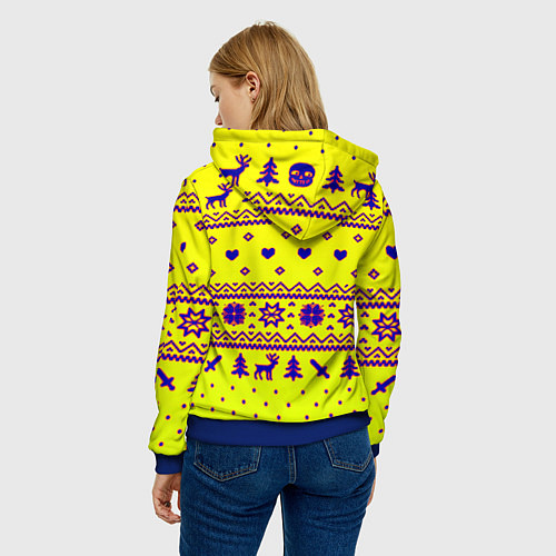 Женская толстовка Undertale winter / 3D-Синий – фото 4