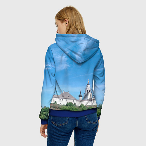 Женская толстовка Град Свияжск музей-заповедник / 3D-Синий – фото 4