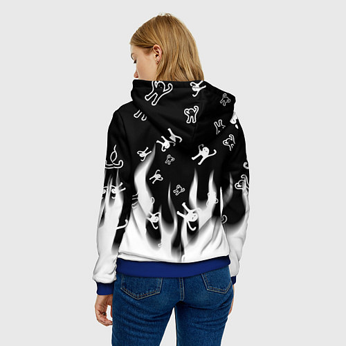 Женская толстовка Ъуъ съука winter / 3D-Синий – фото 4