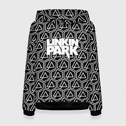 Толстовка-худи женская Linkin park pattern, цвет: 3D-черный