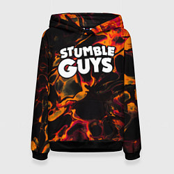 Женская толстовка Stumble Guys red lava