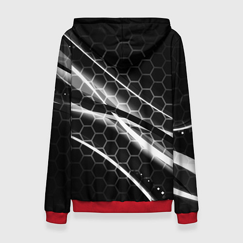 Женская толстовка Ведьмак соты лого / 3D-Красный – фото 2