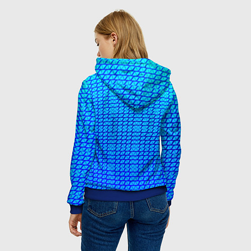 Женская толстовка Имперская Россия текстура полосы / 3D-Синий – фото 4