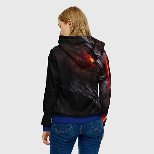 Женская толстовка Doom to hell / 3D-Синий – фото 4