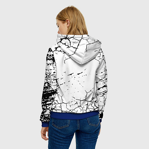 Женская толстовка Ведьмак трещины в земле / 3D-Синий – фото 4