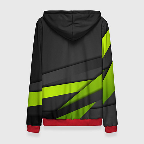 Женская толстовка Cyberpunk 2077 stripes line / 3D-Красный – фото 2