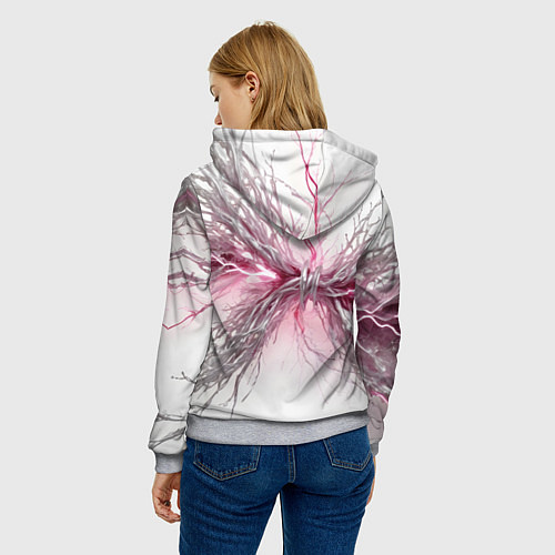 Женская толстовка Электрическое сплетение / 3D-Меланж – фото 4
