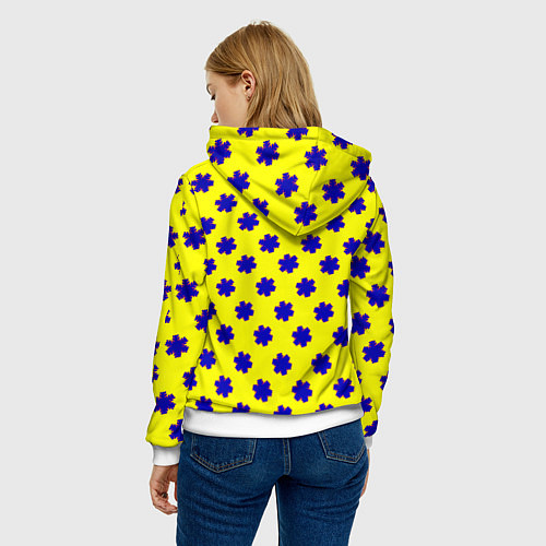 Женская толстовка Samurai fire logo steel / 3D-Белый – фото 4