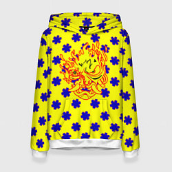 Женская толстовка Samurai fire logo steel