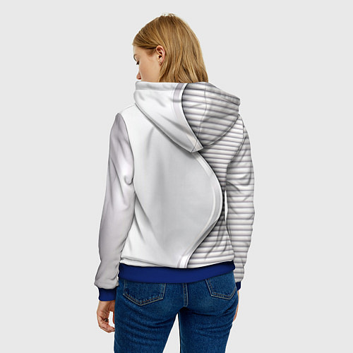 Женская толстовка Saab metal texture / 3D-Синий – фото 4