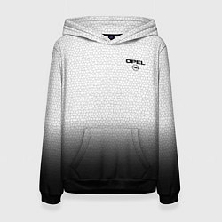 Женская толстовка Opel с эмблемой градиент чёрно-белый