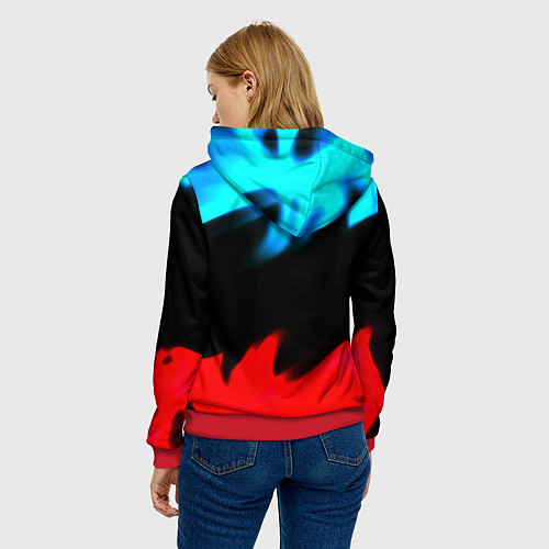 Женская толстовка The Last of Us в огне / 3D-Красный – фото 4