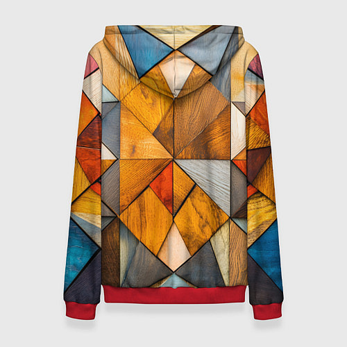 Женская толстовка Мозайка / 3D-Красный – фото 2