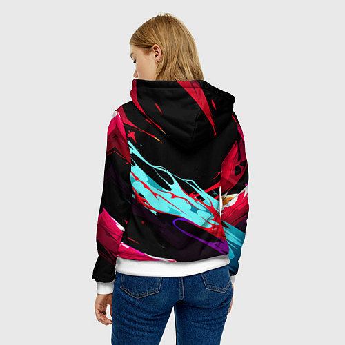 Женская толстовка Злая желтая змея / 3D-Белый – фото 4