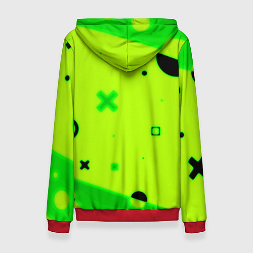 Женская толстовка Portal 2 geometry steel / 3D-Красный – фото 2