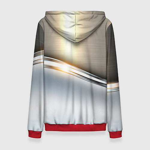 Женская толстовка Volvo жёлтый метал / 3D-Красный – фото 2