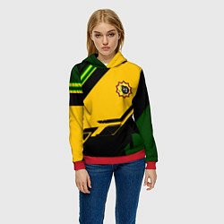 Толстовка-худи женская Serious Sam geometry, цвет: 3D-красный — фото 2