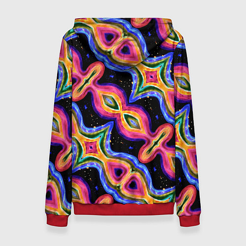 Женская толстовка Красочный психоделический узор / 3D-Красный – фото 2
