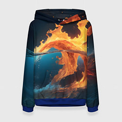 Женская толстовка Вода и огонь
