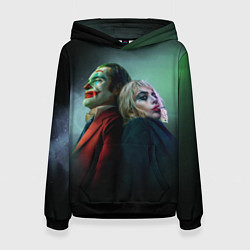 Толстовка-худи женская Харли и Джокер, цвет: 3D-черный