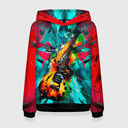 Женская толстовка Электрогитара в красках