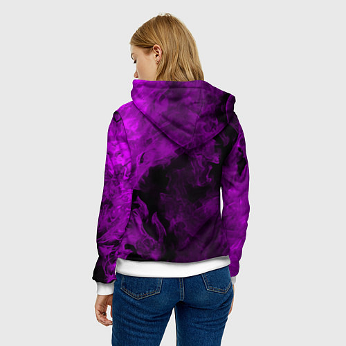 Женская толстовка Farcry neon fire / 3D-Белый – фото 4