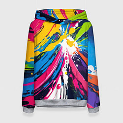 Женская толстовка Красочная абстракция - экспрессионизм