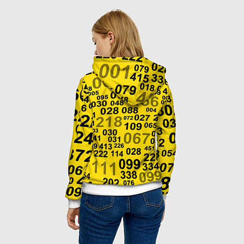 Женская толстовка Fallout pattern symbol / 3D-Белый – фото 4