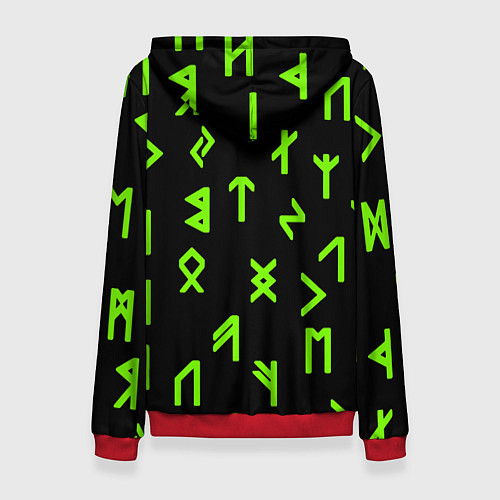 Женская толстовка Славянская символика кислота / 3D-Красный – фото 2