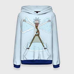 Женская толстовка Рик и Морти снег - бабочка