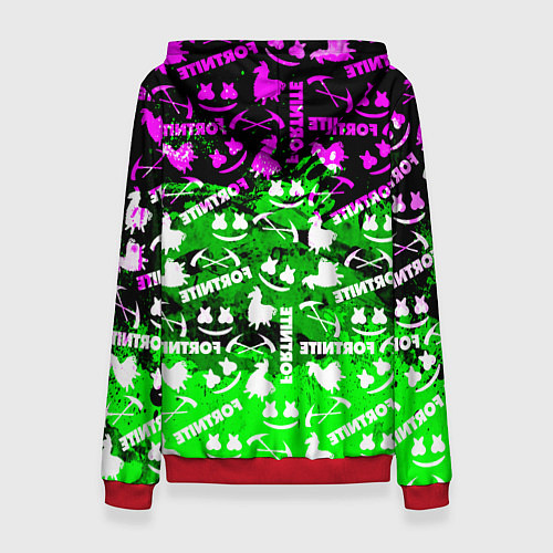 Женская толстовка Fortnite краски кислота / 3D-Красный – фото 2