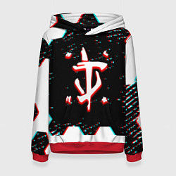 Женская толстовка Doom hexagon glitch color