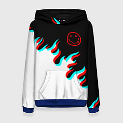 Женская толстовка Нирвана глитч огонь