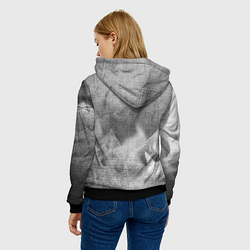 Женская толстовка Haval - grey gradient посередине / 3D-Черный – фото 4