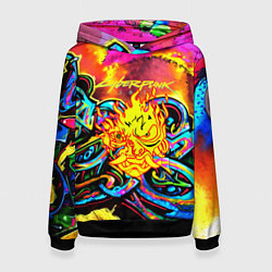 Женская толстовка Cyberpunk 2077 graffity game