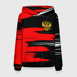 Женская толстовка Россия полосы краски