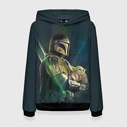 Женская толстовка Куда я туда и он - Мандалорец