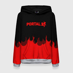 Женская толстовка Portal fire abstraction