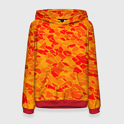 Женская толстовка Красные плитки на жёлтом фоне