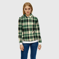 Толстовка-худи женская Полосатый пиксель, цвет: 3D-белый — фото 2